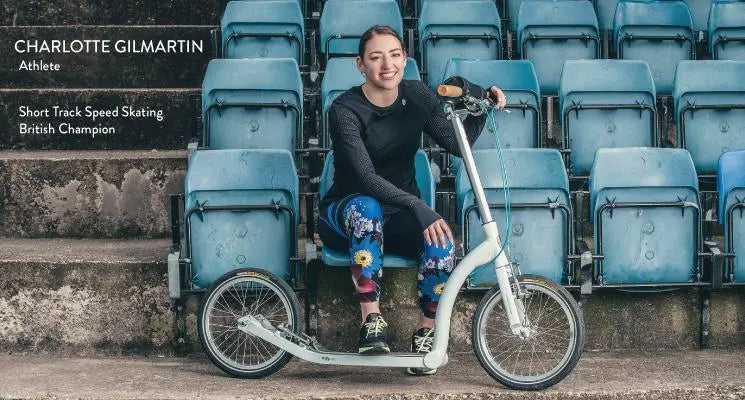 charlotte gilmartin, adult scooter, fitness scooter, work out scooter
