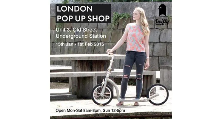 swifty scooters in london pop up shop